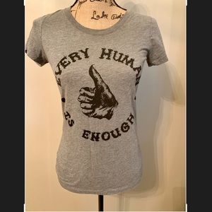 EVERY HUMAN IS ENOUGH statement tee